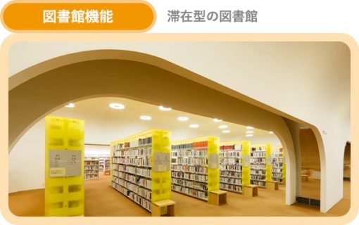 写真：図書館機能　滞在型の図書館