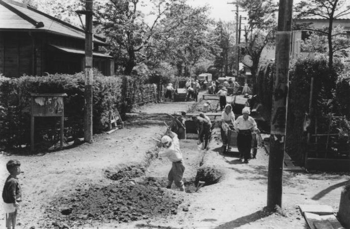 写真：下水道幹線工事の様子