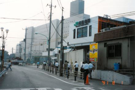 武蔵境駅北口（現グリーンモール付近）～自由通路着工当初～（1991年）