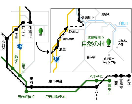 地図：交通案内