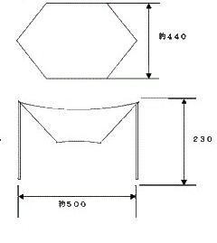 イラスト：タープサイズ図面