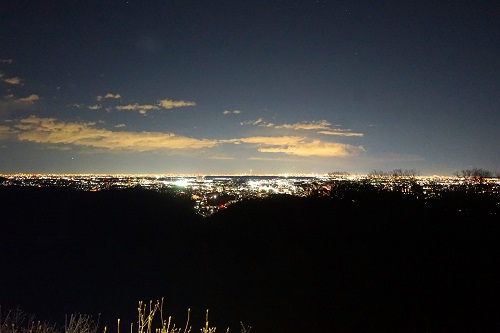 写真：永山丘陵からの夜景