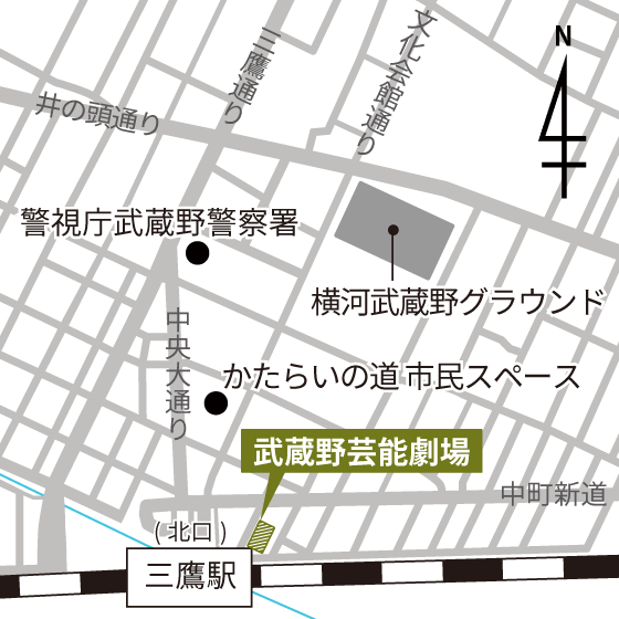 地図：武蔵野芸能劇場