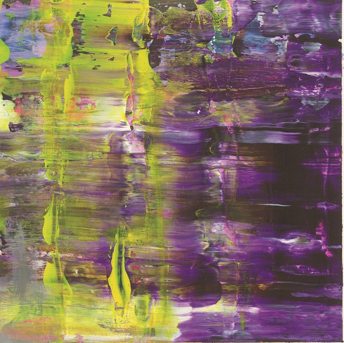 作品：黄色と紫色の水辺