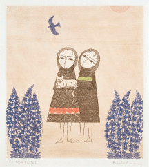 作品:2人の少女と猫