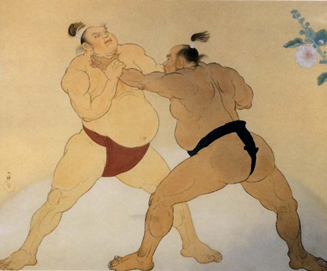 作品:野田九浦 相撲