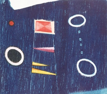 作品:青い空と赤い旗