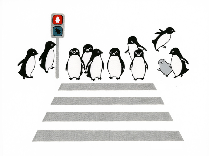 作品：ペンギン横断歩道