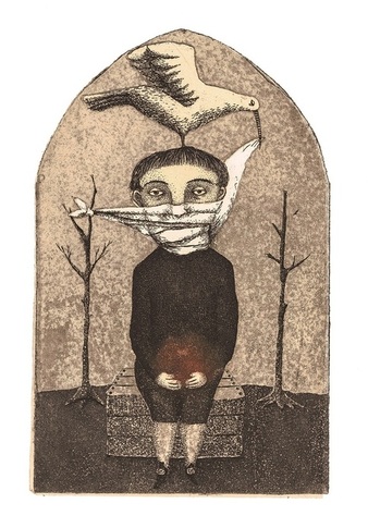 版画 ねずの木