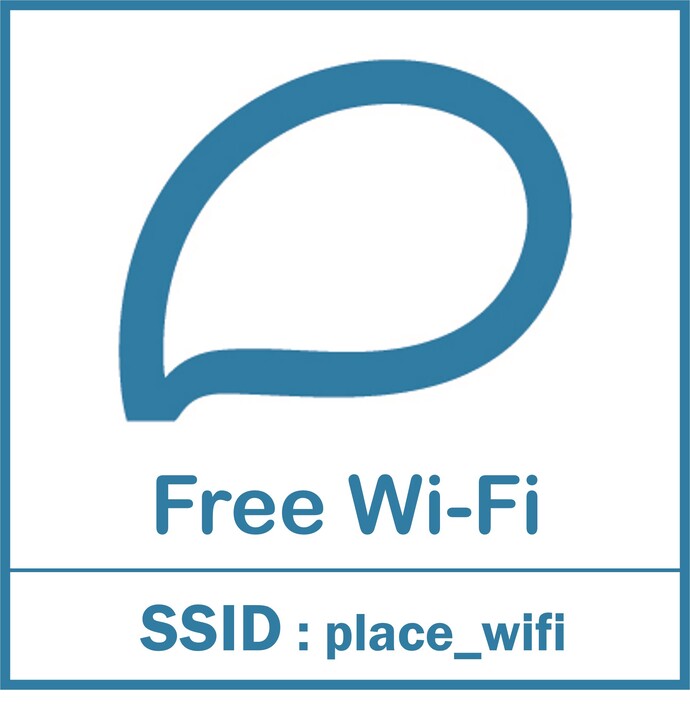 プレイスWi-Fiロゴマーク SSID:place_wifi