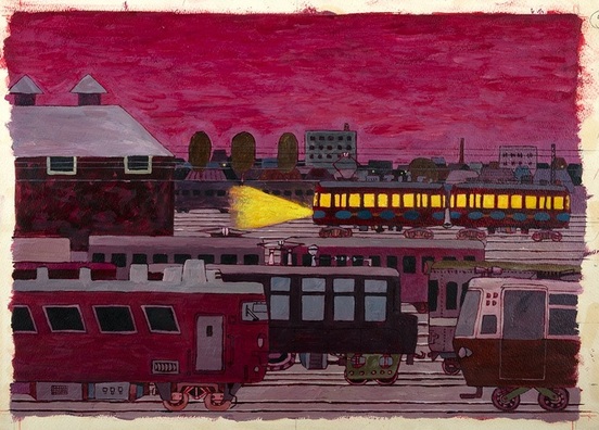電車の一日 夕暮れ