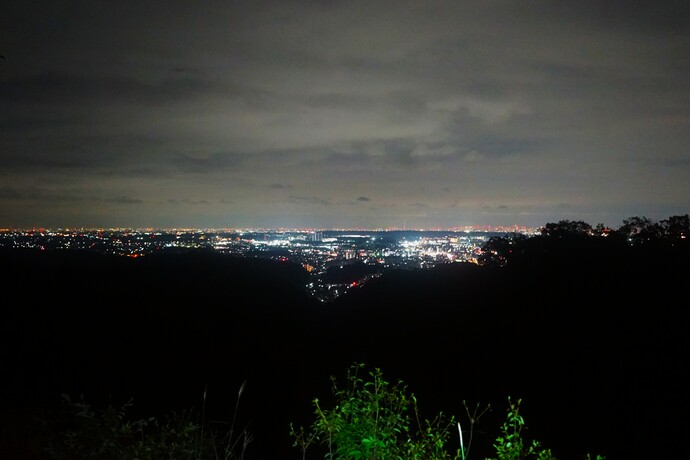 写真：山頂からの夜景